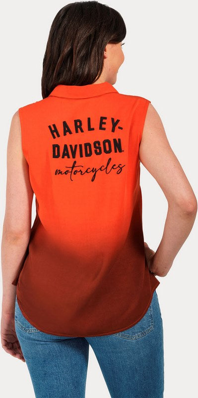 Harley-Davidson Shirt-Woven  Vintage Orange | 96265-23VW