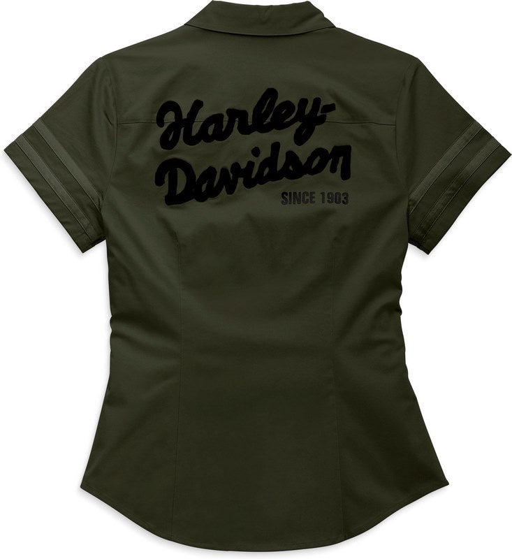 Harley-Davidson Shirt-Woven  Grape Leaf | 96270-23VW