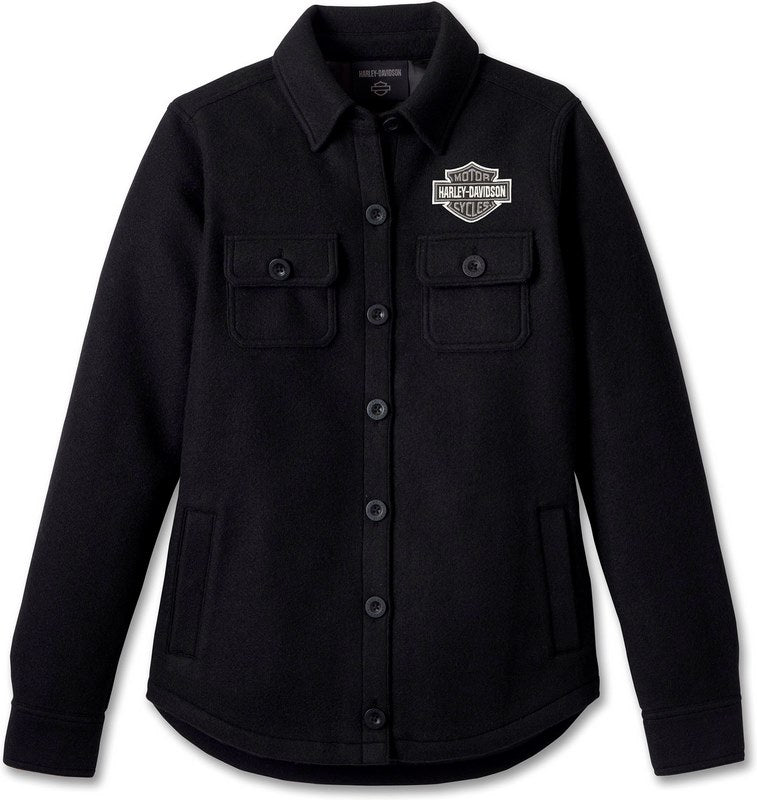 Harley-Davidson Shirt Jacket-Knit  Black Beauty | 96275-24VW