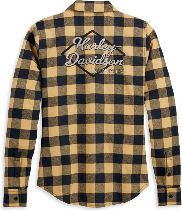 Harley-Davidson Shirt-Woven  Yarn Dyed Plaid-Ocker | 96278-23VW