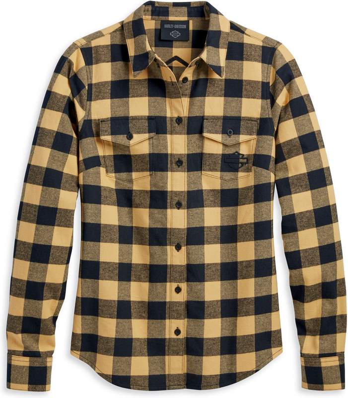 Harley-Davidson Shirt-Woven  Yarn Dyed Plaid-Ocker | 96278-23VW