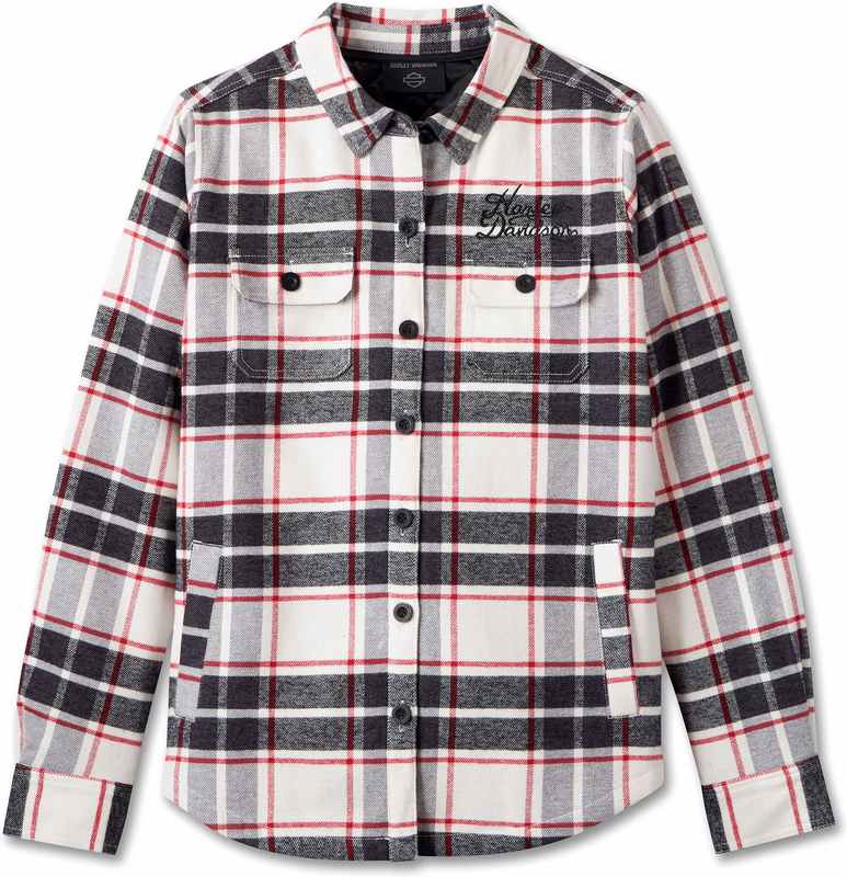 Harley-Davidson Shirt Jacket-Woven  YD Plaid-Chili Pepper | 96279-24VW