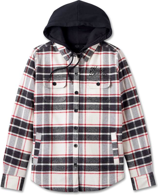 Harley-Davidson Shirt Jacket-Woven  YD Plaid-Chili Pepper | 96279-24VW