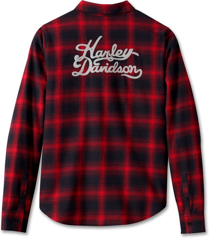 Harley-Davidson Shirt-Woven  YD Plaid-Chili Pepper | 96280-24VW