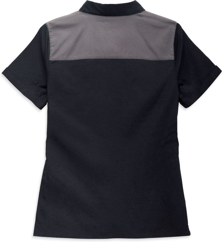 Harley-Davidson Shirt-Woven  Colorblock-Design-Black Beauty | 96281-23VW