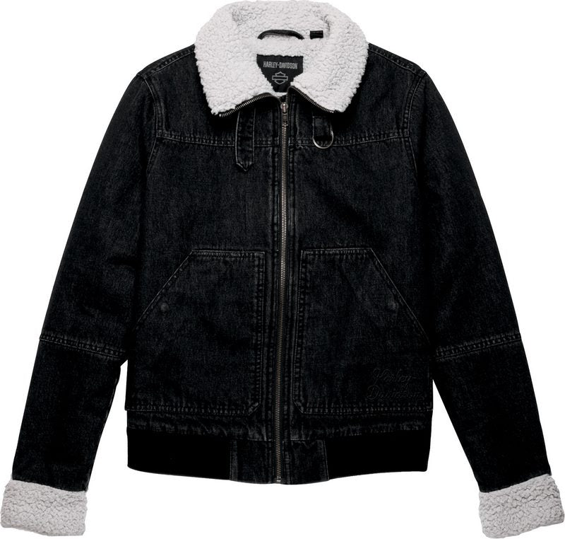 Harley-Davidson Jacket-Denim/Sherpa  Washed black denim | 96287-23VW