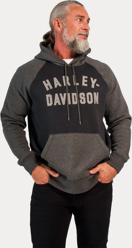 Harley-Davidson Hoodie-Knit  Colorblock-Design-Black Beauty | 96295-23VM