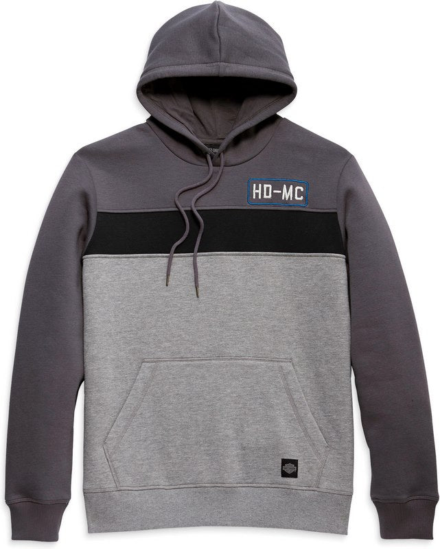 Harley-Davidson Hoodie-Knit  Colorblock-Design-Blackened Pearl | 96306-23VM