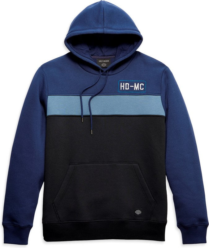 Harley-Davidson Hoodie-Knit  Colorblock-Design-Peacoat | 96307-23VM