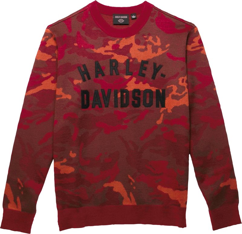 Harley-Davidson Sweater-Knit  Camo/Burgundy | 96309-23VM