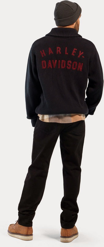 Harley-Davidson Staple Cardigan For Men  Black Beauty | 96313-23VM