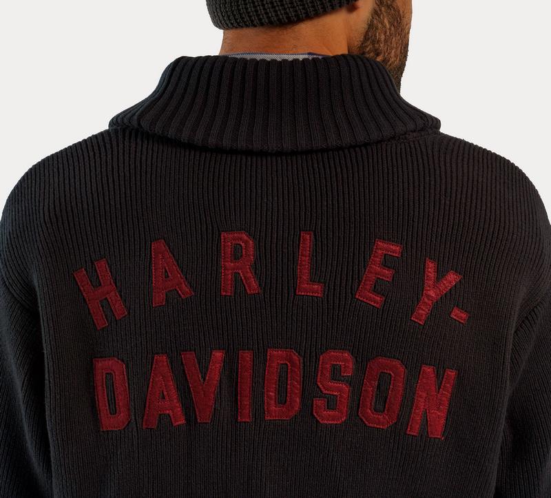 Harley-Davidson Staple Cardigan For Men  Black Beauty | 96313-23VM