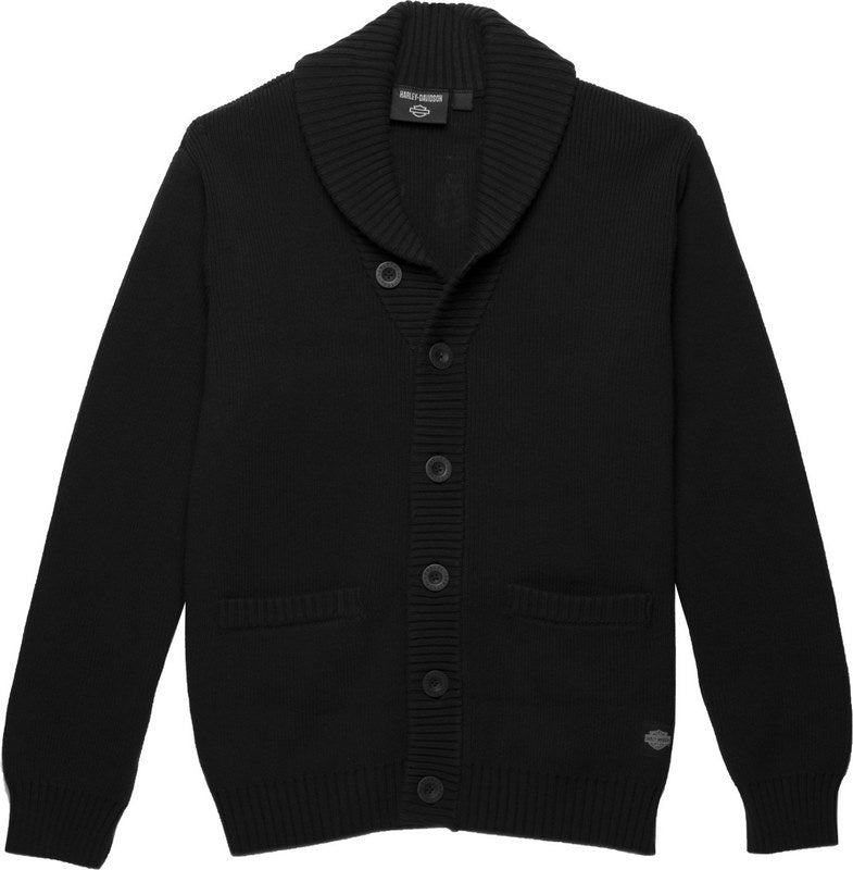 Harley-Davidson Staple Cardigan For Men  Black Beauty | 96313-23VM