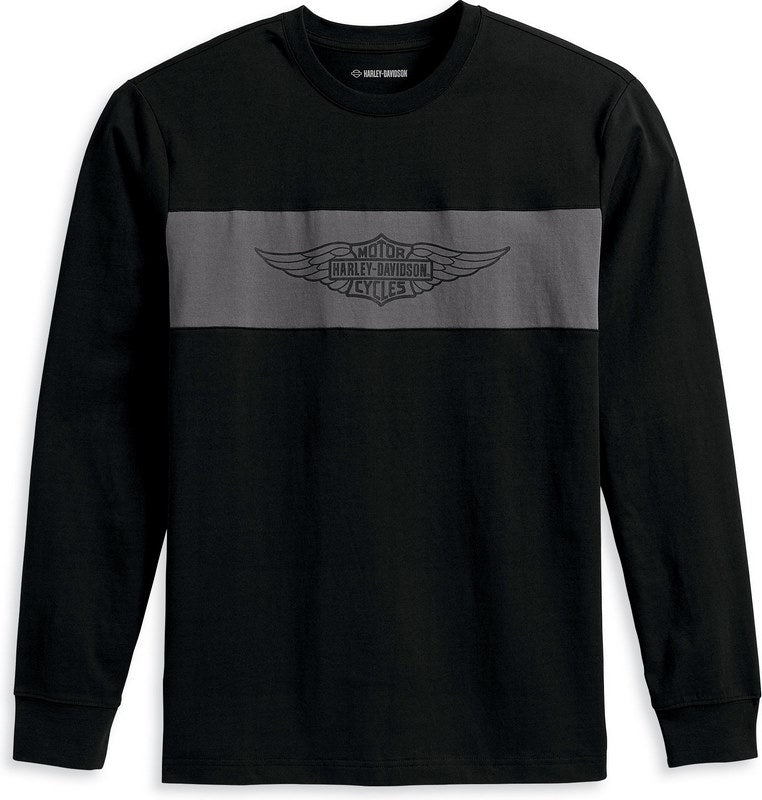 Harley-Davidson Tee-Knit  Colorblock-Design-Black Beauty | 96316-23VM