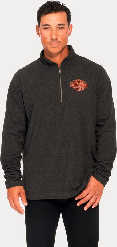 Harley-Davidson Bar & Shield Vent Tee For Men  Heather Charcoal | 96320-22VM