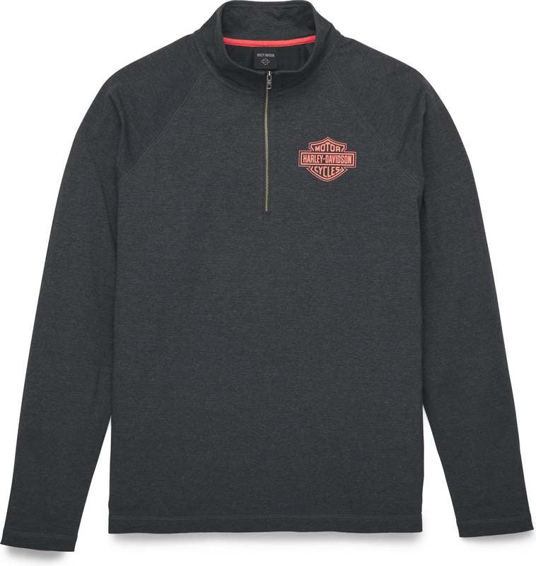 Harley-Davidson Bar & Shield Vent Tee For Men  Heather Charcoal | 96320-22VM