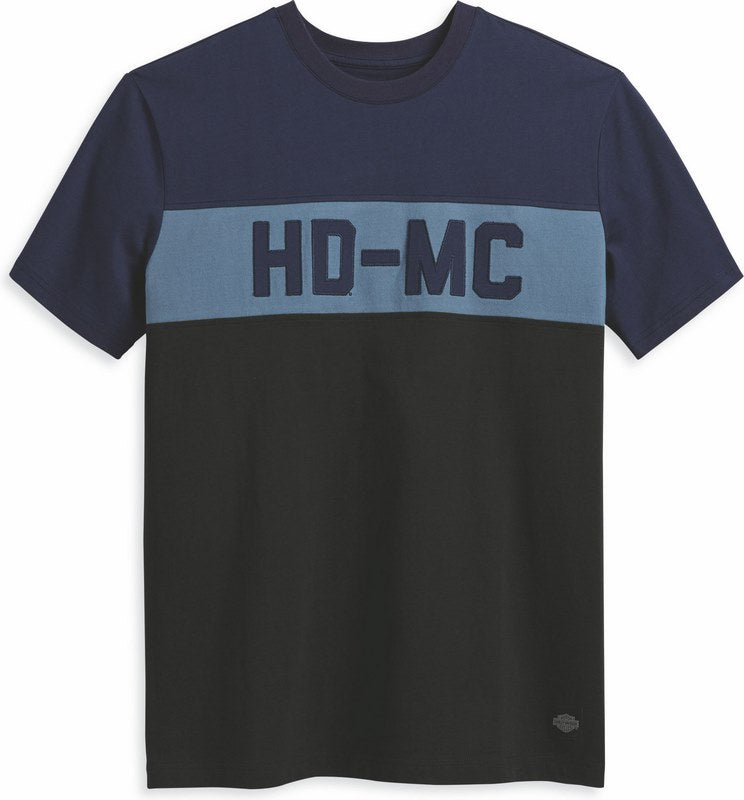 Harley-Davidson Tee-Knit  Colorblock-Design-Peacoat | 96335-12VM