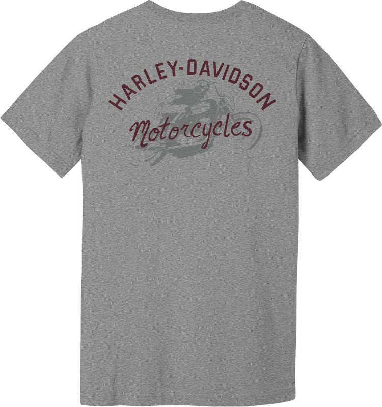 Harley-Davidson Winged Tee For Men  Light Gray Heather | 96355-23VM