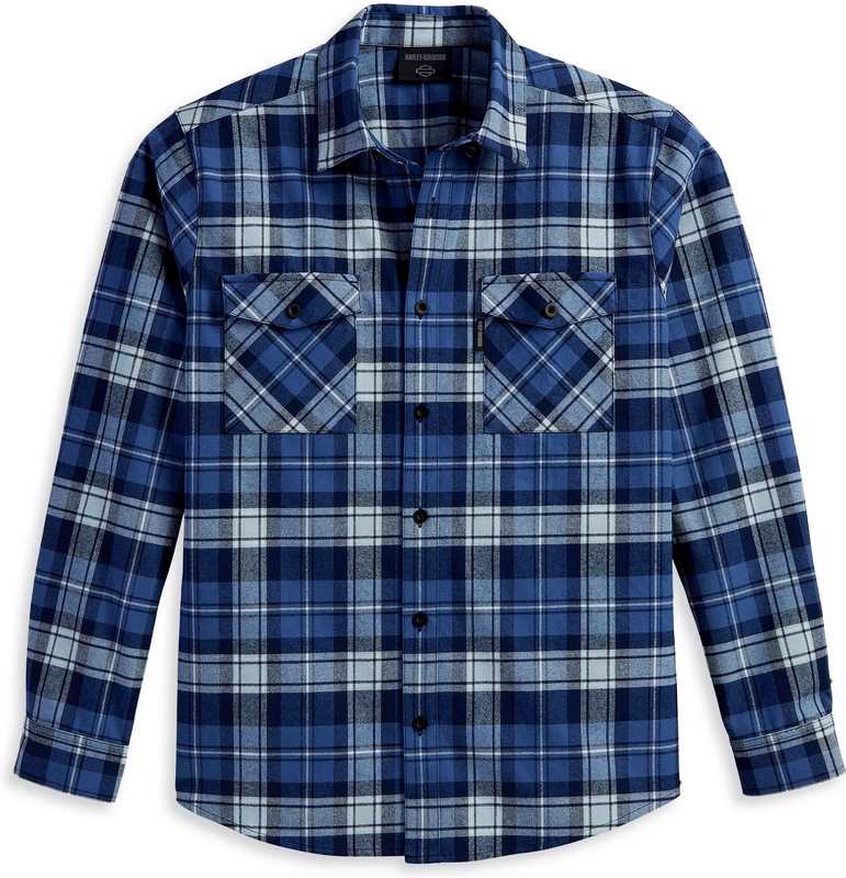 Harley-Davidson Shirt-Woven  Blue Plaid | 96361-23VM