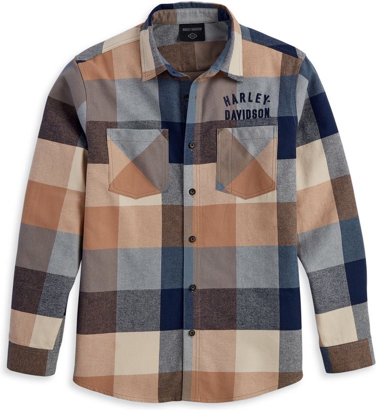 Harley-Davidson Men'S Country Roads Flannel  Warmes Multi-Plaid | 96365-23VM