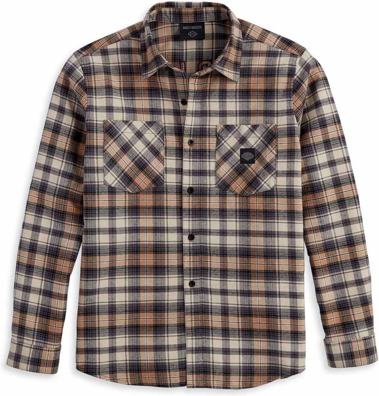 Harley-Davidson Shirt-Woven  Brown Plaid | 96367-23VM