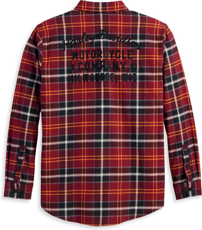 Harley-Davidson Milwaukee Shirt For Men  Red Check | 96373-23VM