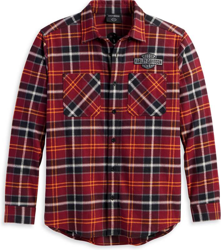Harley-Davidson Milwaukee Shirt For Men  Red Check | 96373-23VM