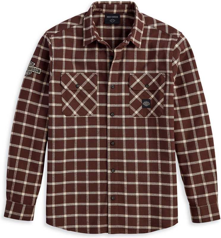 Harley-Davidson Shirt-Woven  Brown Plaid | 96374-23VM