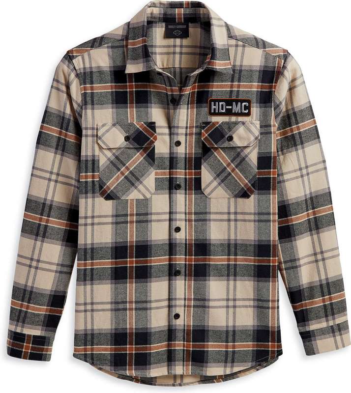 Harley-Davidson Men'S Hd-Mc Flannel  Brown Plaid | 96383-23VM