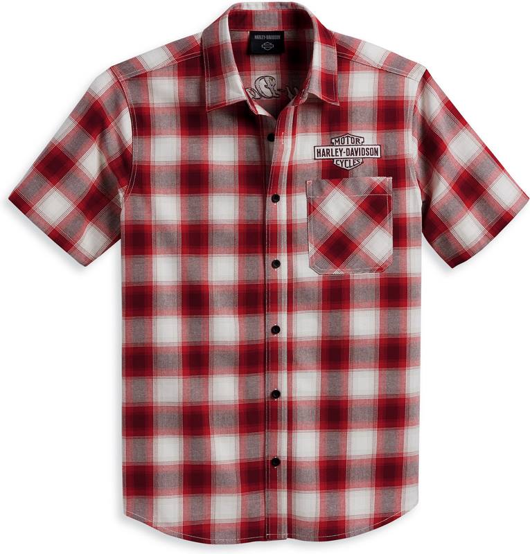 Harley-Davidson Shirt-Woven  Red Checkered | 96385-23VM