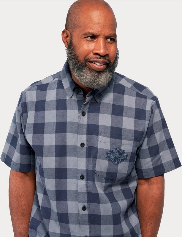 Harley-Davidson Shirt-Woven  Blue Plaid | 96389-23VM