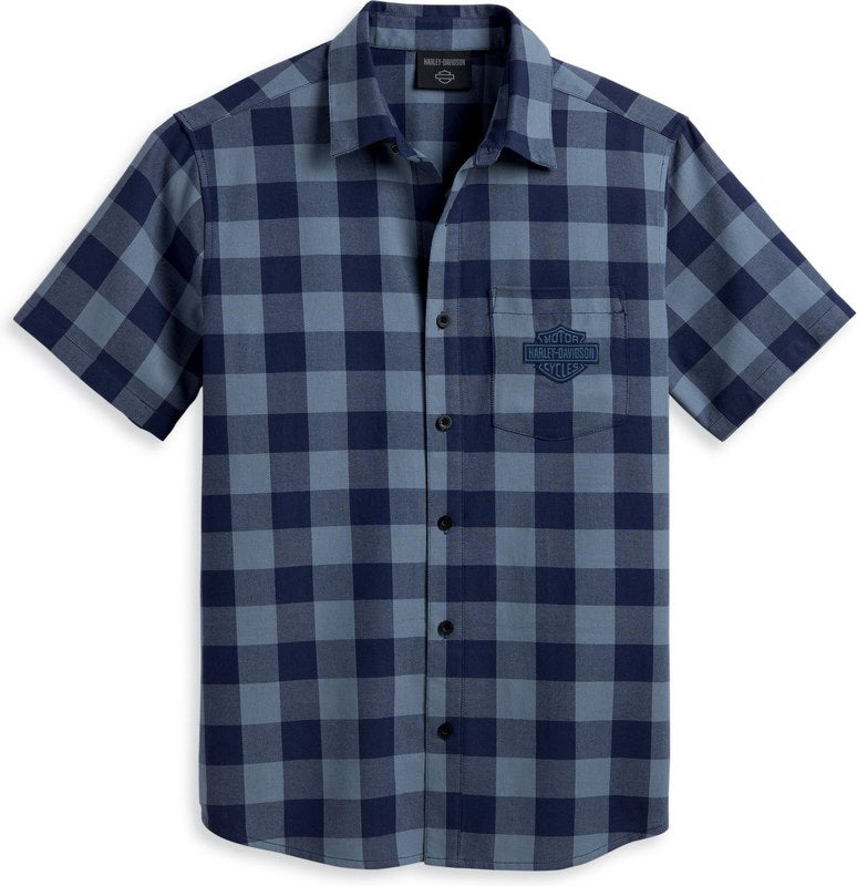 Harley-Davidson Shirt-Woven  Blue Plaid | 96389-23VM