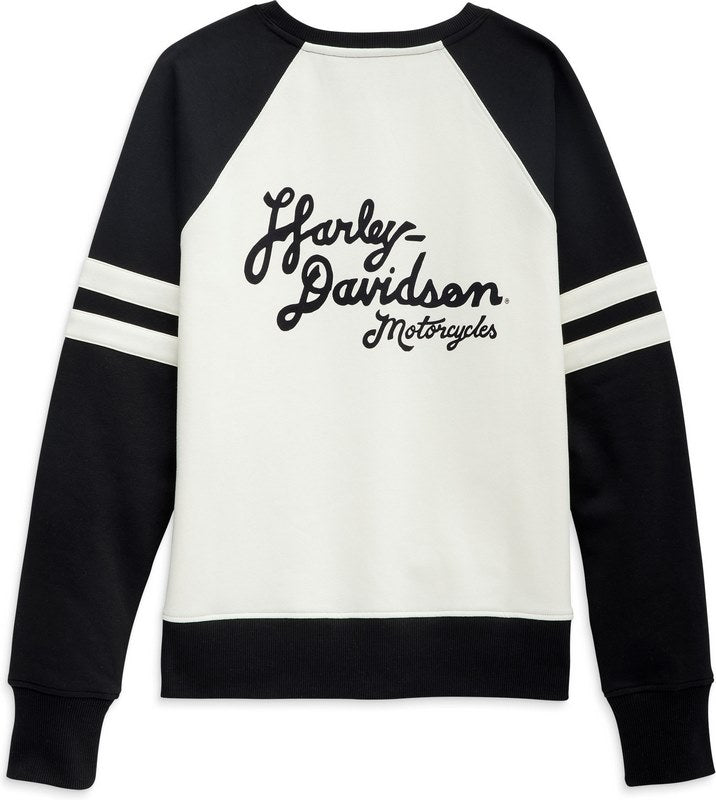Harley-Davidson Open Road Henley Fleece Pullover For Women  Black Beauty | 96394-23VW