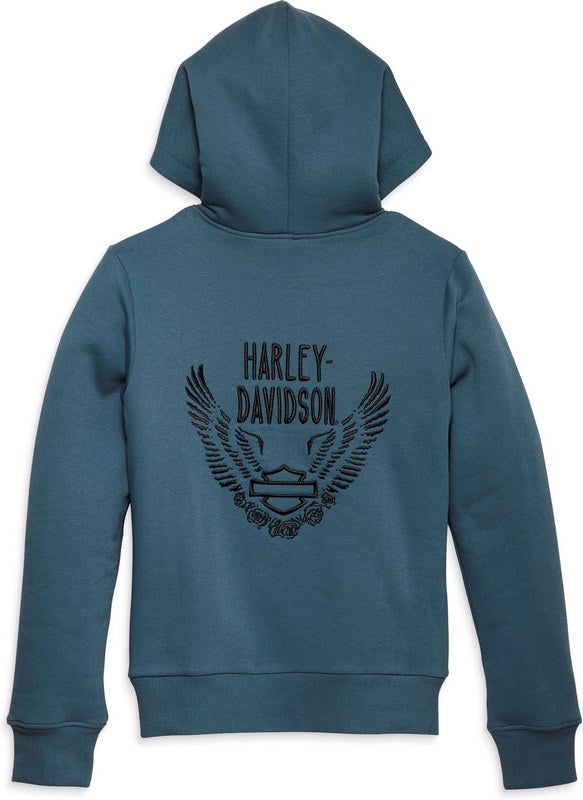 Harley-Davidson Hoodie-Knit  Dusty Blue | 96402-23VW
