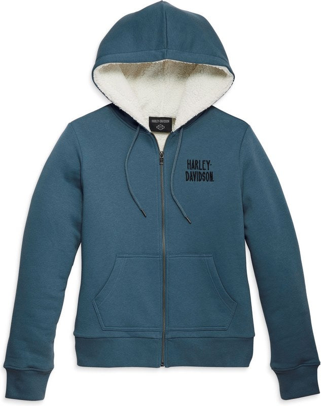 Harley-Davidson Hoodie-Knit  Dusty Blue | 96402-23VW