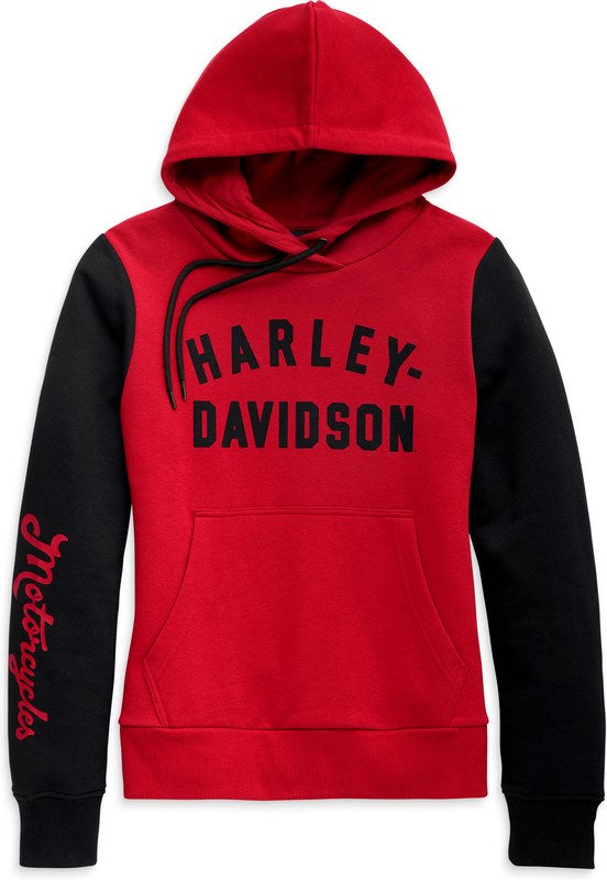 Harley-Davidson Hoodie-Knit  Colorblocked-Chili Pepper | 96408-23VW