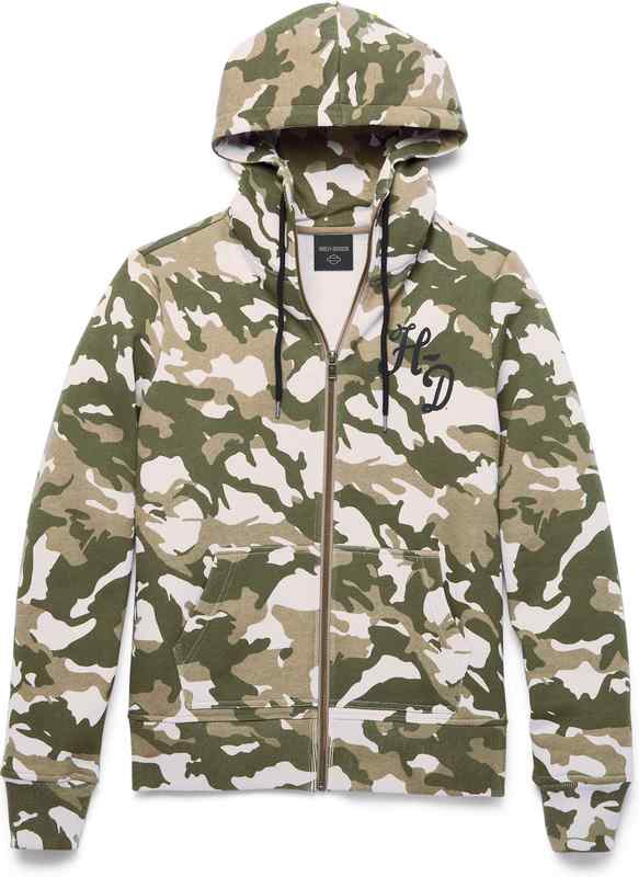 Harley-Davidson Hoodie-Knit  Camo/Green | 96422-22VW