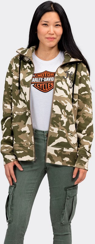 Harley-Davidson Hoodie-Knit  Camo/Green | 96422-22VW