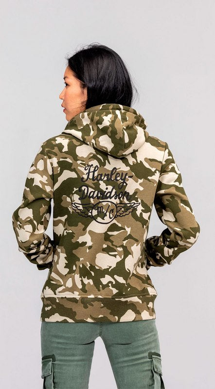Harley-Davidson Hoodie-Knit  Camo/Green | 96422-22VW