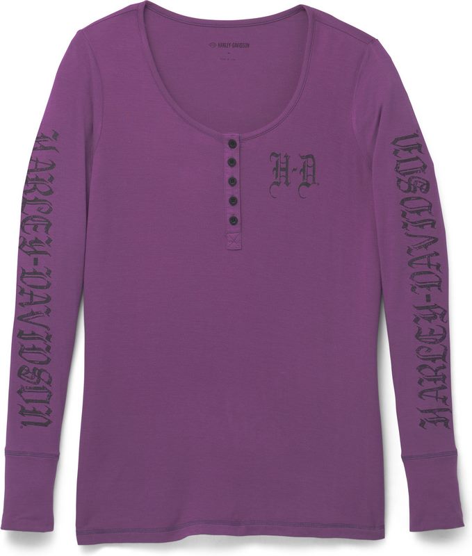 Harley-Davidson Henley-Knit  Wood Violet | 96434-22VW