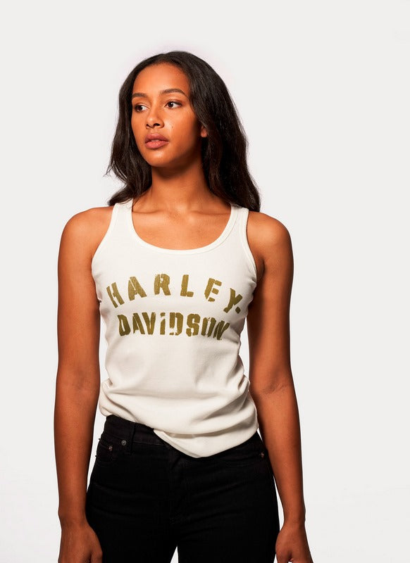 Harley-Davidson Women'S Ultra Classic Stencil Tank  Cloud Dancer | 96438-22VW
