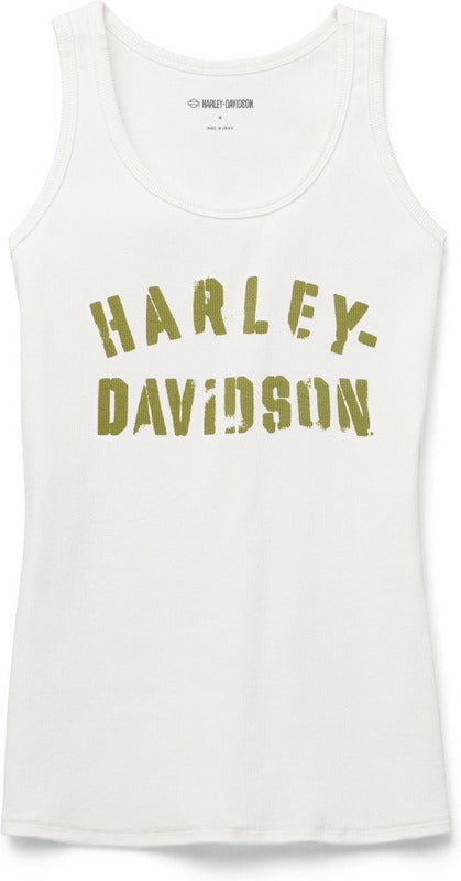 Harley-Davidson Women'S Ultra Classic Stencil Tank  Cloud Dancer | 96438-22VW
