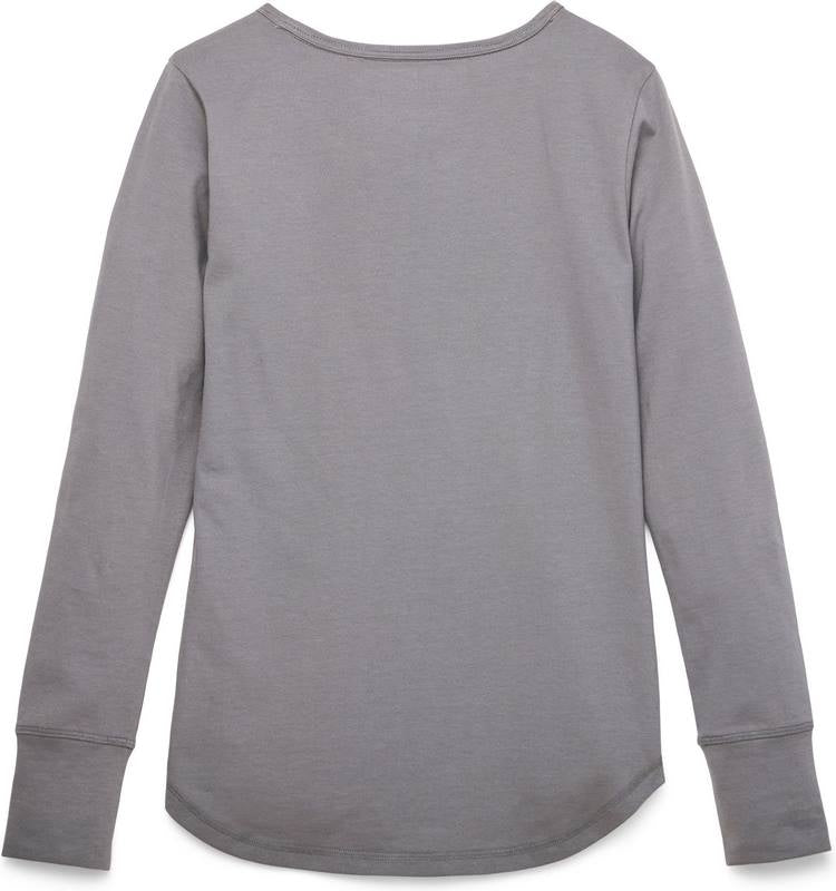 Harley-Davidson Women'S Stencil Long Sleeve Knit Top  Granite Grey | 96447-22VW