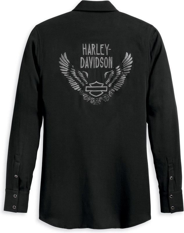 Harley-Davidson Iron Bond Tunic Shirt For Women  Black Beauty | 96474-23VW