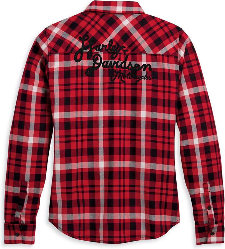 Harley-Davidson Shirt-Woven  YD Plaid-Chili Pepper | 96476-23VW