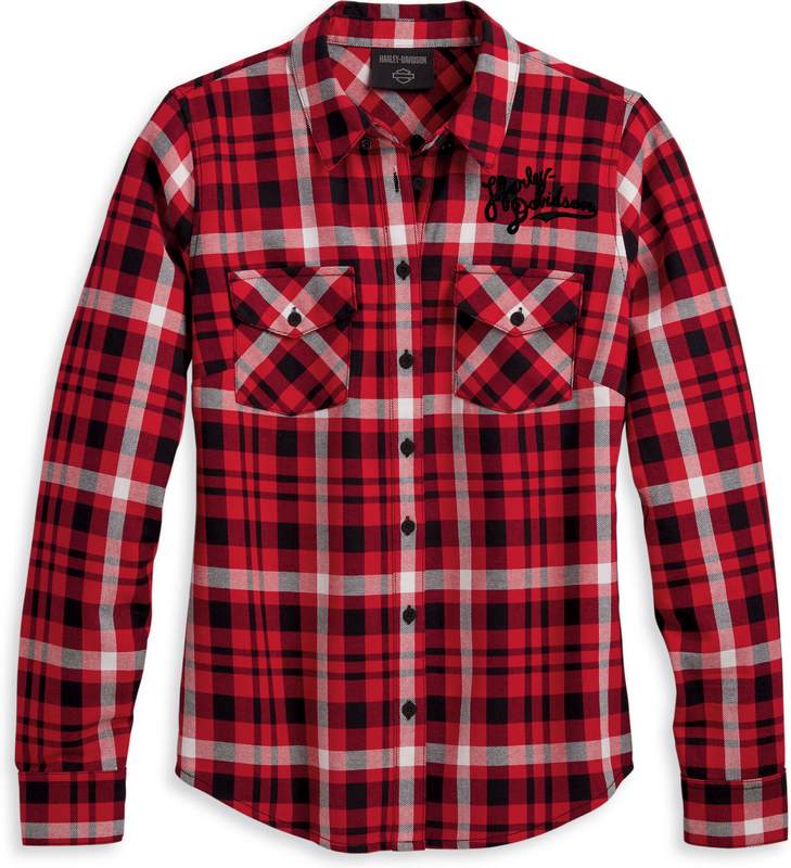Harley-Davidson Shirt-Woven  YD Plaid-Chili Pepper | 96476-23VW