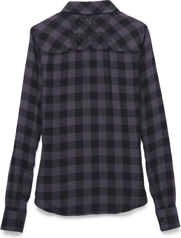 Harley-Davidson Shirt-Woven  Yarn Dyed Plaid-Black Beauty | 96484-22VW