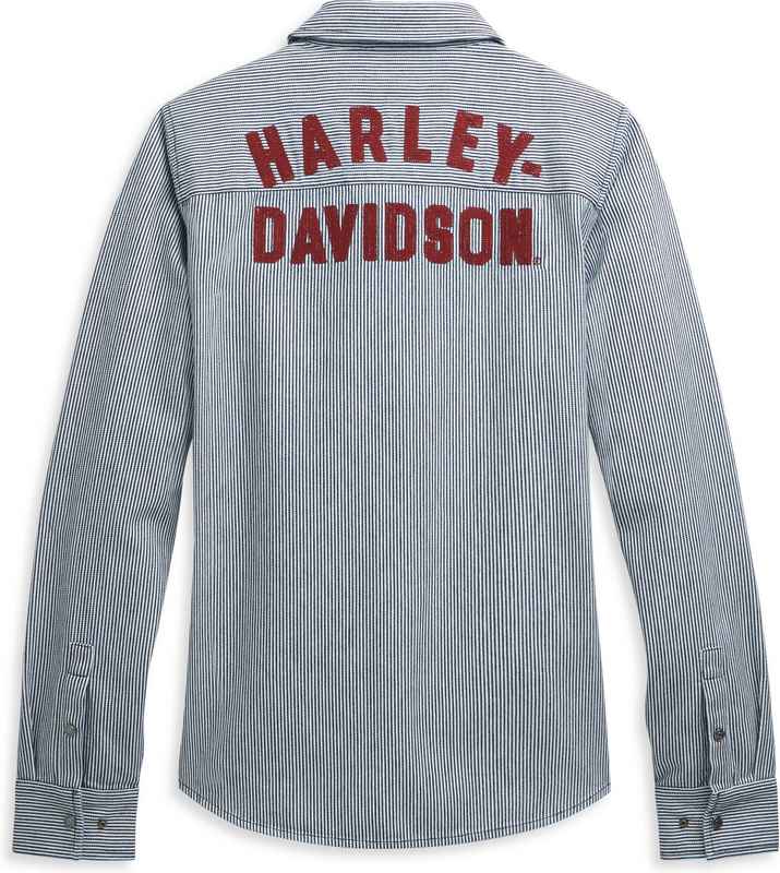 Harley-Davidson Railroad Stripe Logo Shirt For Women  Railroad Stripes | 96490-21VW