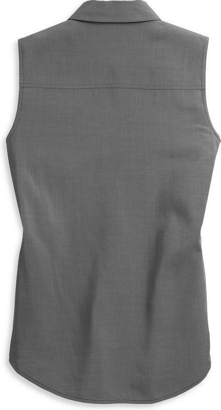 Harley-Davidson Logo Tie Front Shirt  Asphalt | 96493-21VW