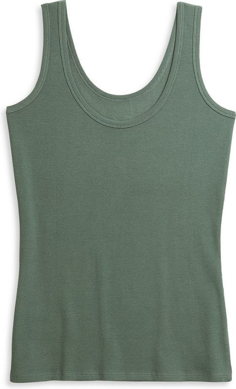 Harley-Davidson Circle Stars Rib Knit Tank For Women  Balsam Green | 96495-21VW